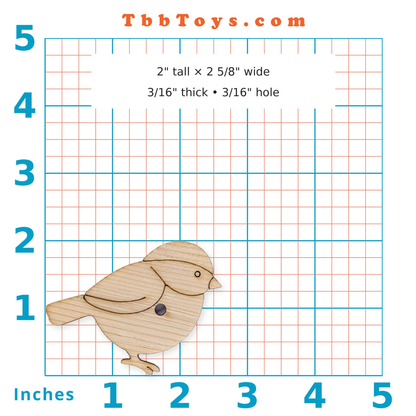 Dee Dee the Chickadee - Solid Pine Cutout