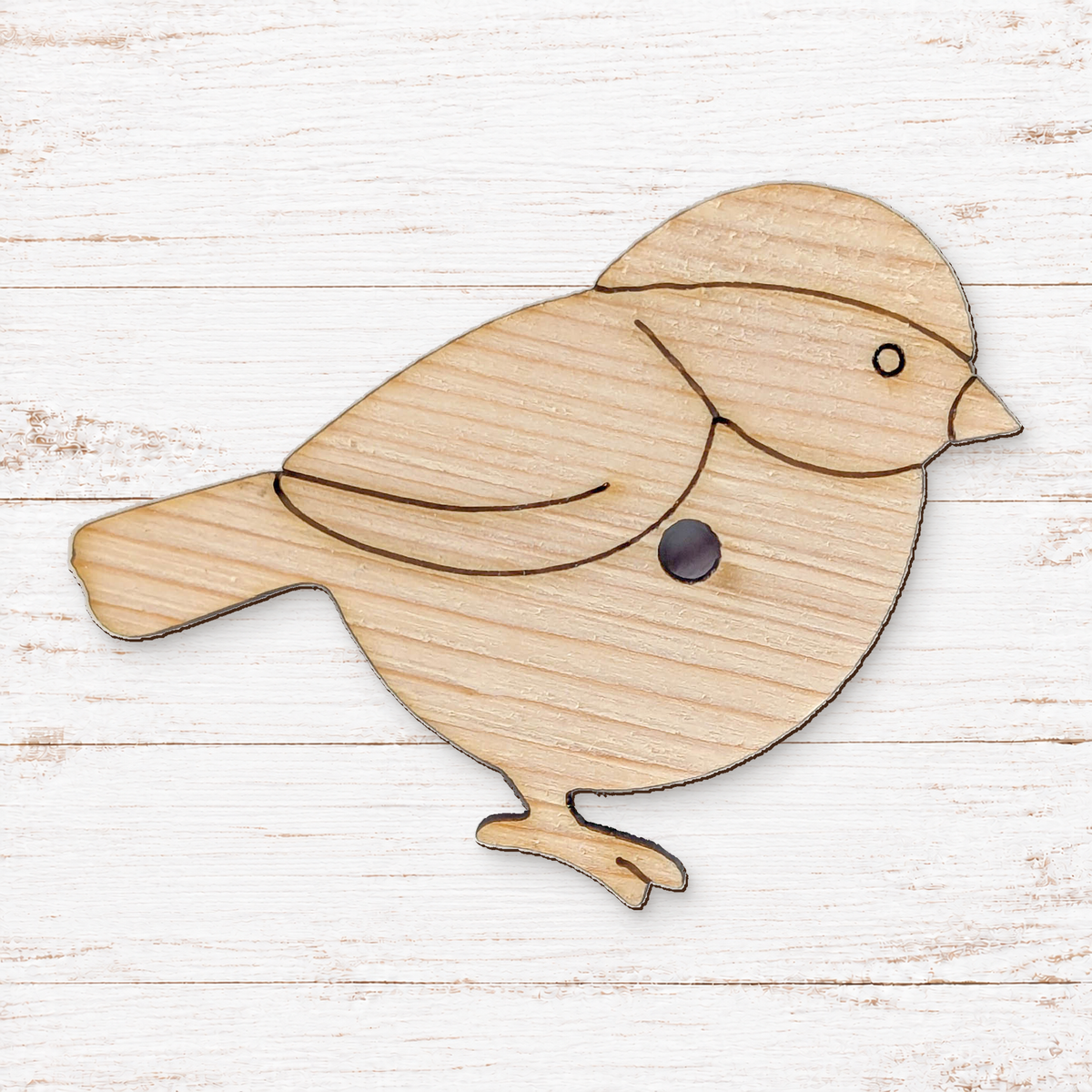 Dee Dee the Chickadee - Solid Pine Cutout