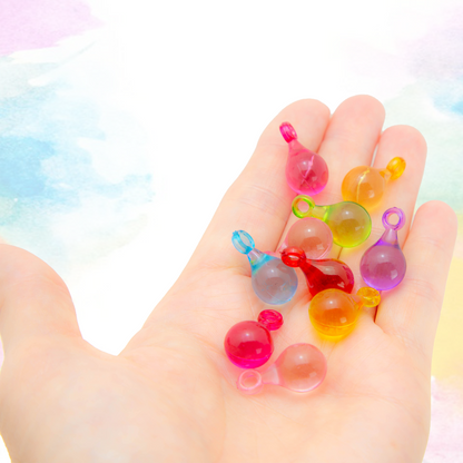 Transparent Teardrop Charms - 35 Pieces (33 grams)