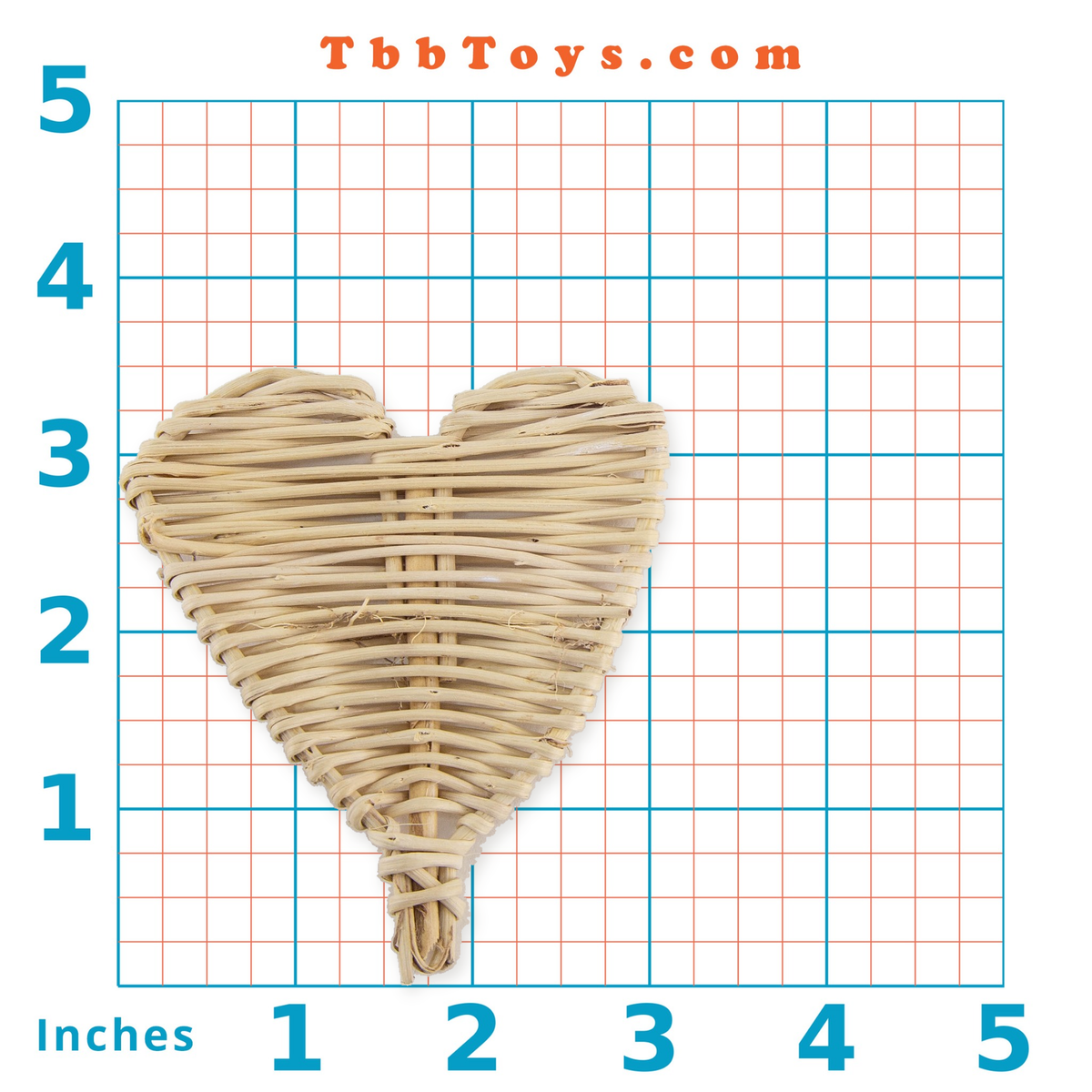 Jumbo Wicker Hearts - Chews for Chinchillas, Rabbits and Guinea Pigs - Pack of 25