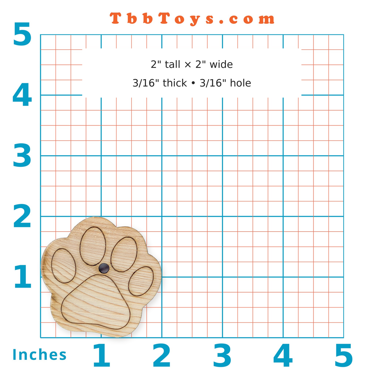 Tracks the Pawprint - Solid Pine Cutout