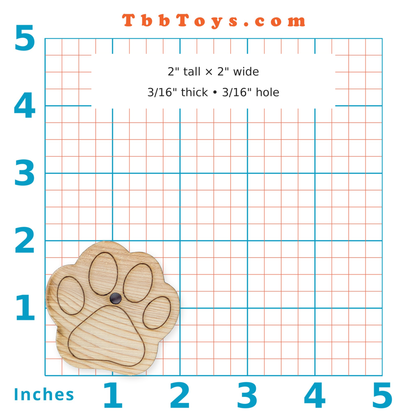 Tracks the Pawprint - Solid Pine Cutout