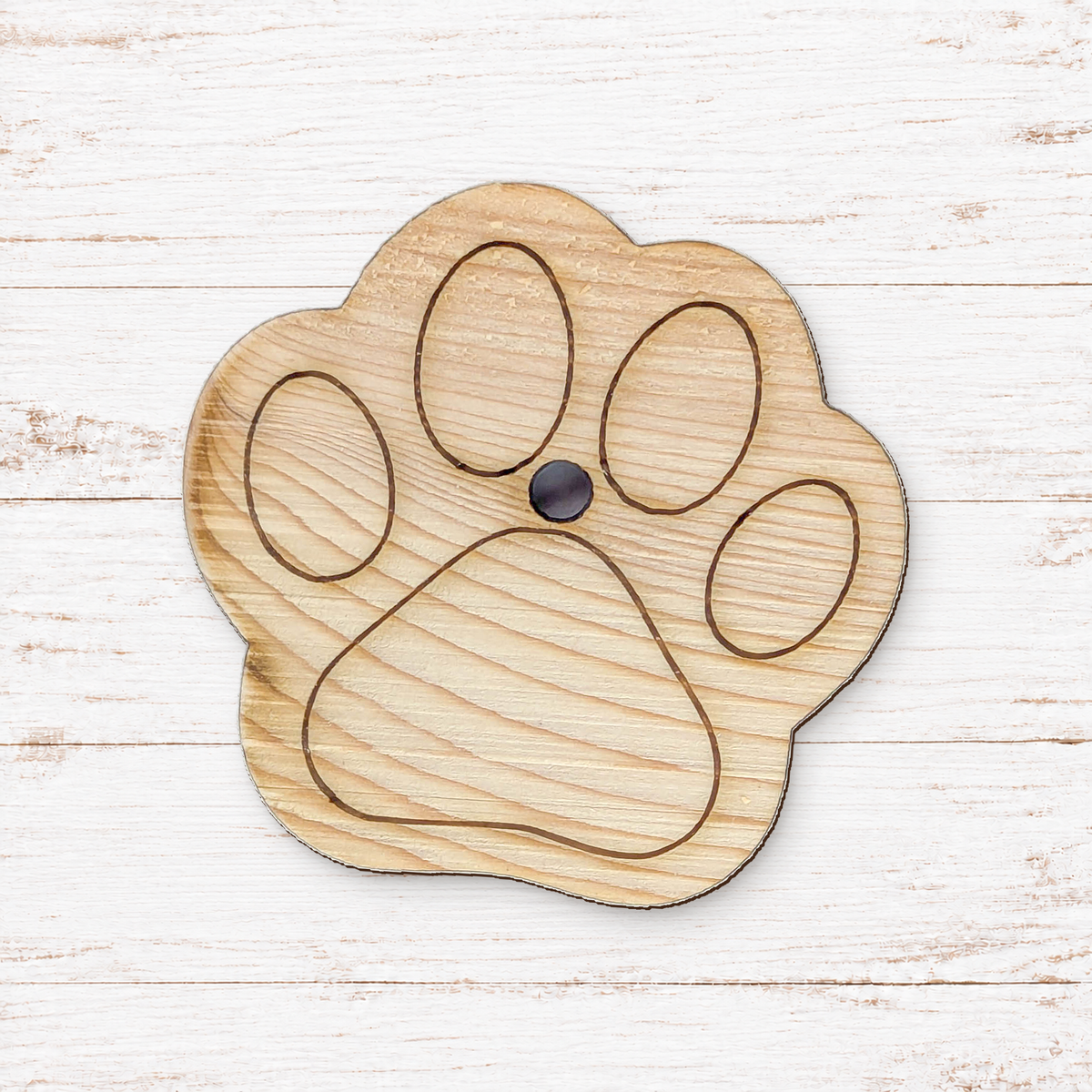 Tracks the Pawprint - Solid Pine Cutout