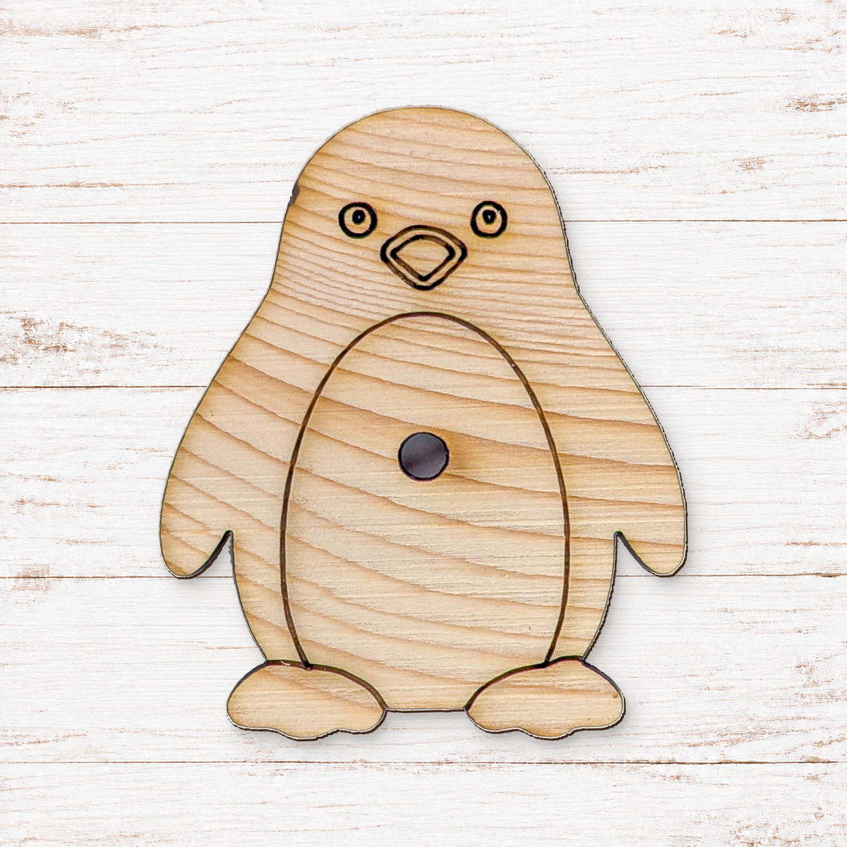 Icecap the Penguin - Solid Pine Cutout