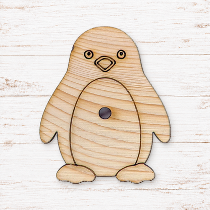 Icecap the Penguin - Solid Pine Cutout