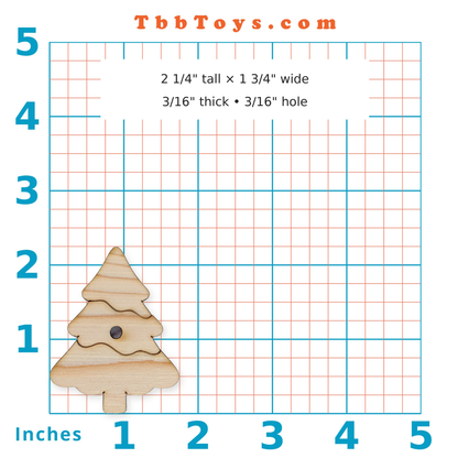 Snowcapped Evergreen - Solid Pine Cutout