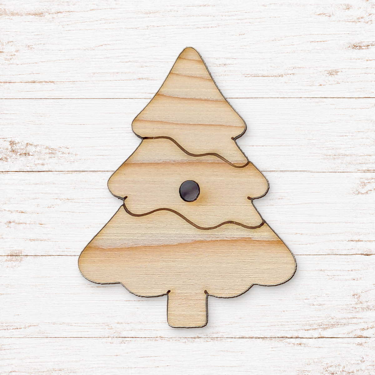 Snowcapped Evergreen - Solid Pine Cutout