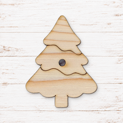 Snowcapped Evergreen - Solid Pine Cutout