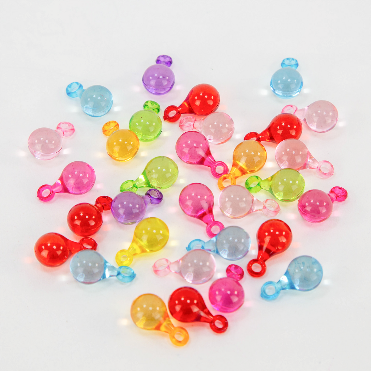 Transparent Teardrop Charms - 35 Pieces (33 grams)