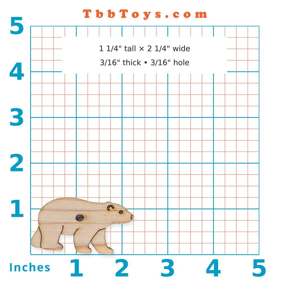 Tundra the Polar Bear - Solid Pine Cutout