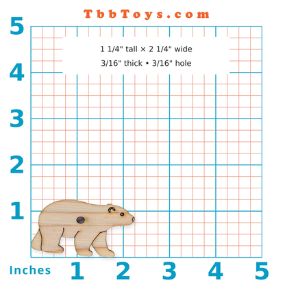 Tundra the Polar Bear - Solid Pine Cutout