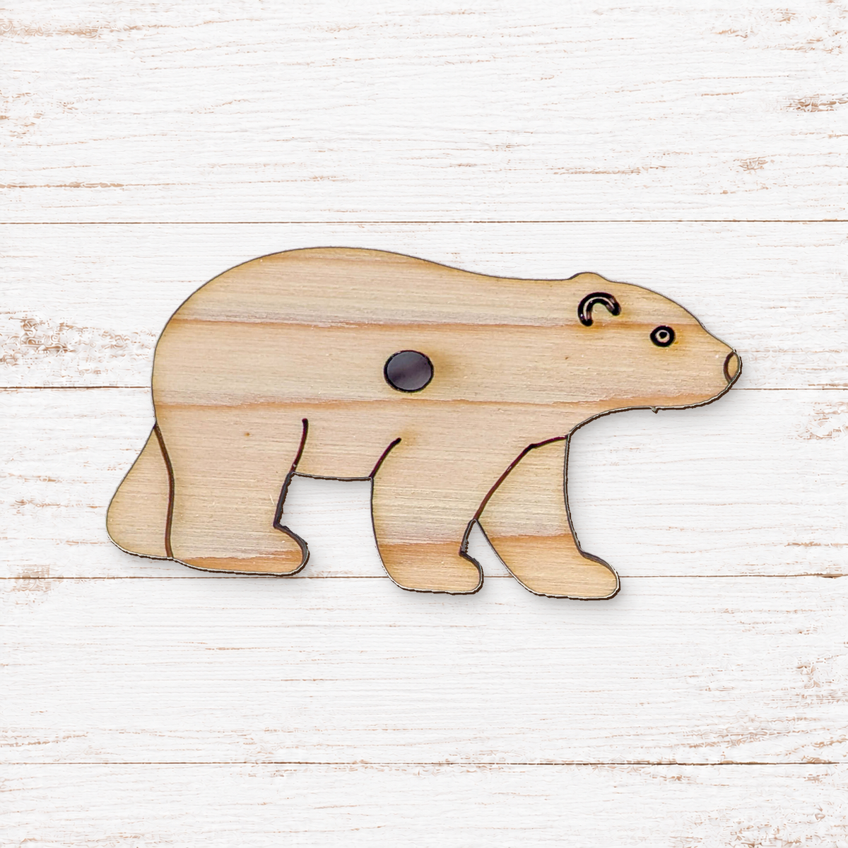 Tundra the Polar Bear - Solid Pine Cutout