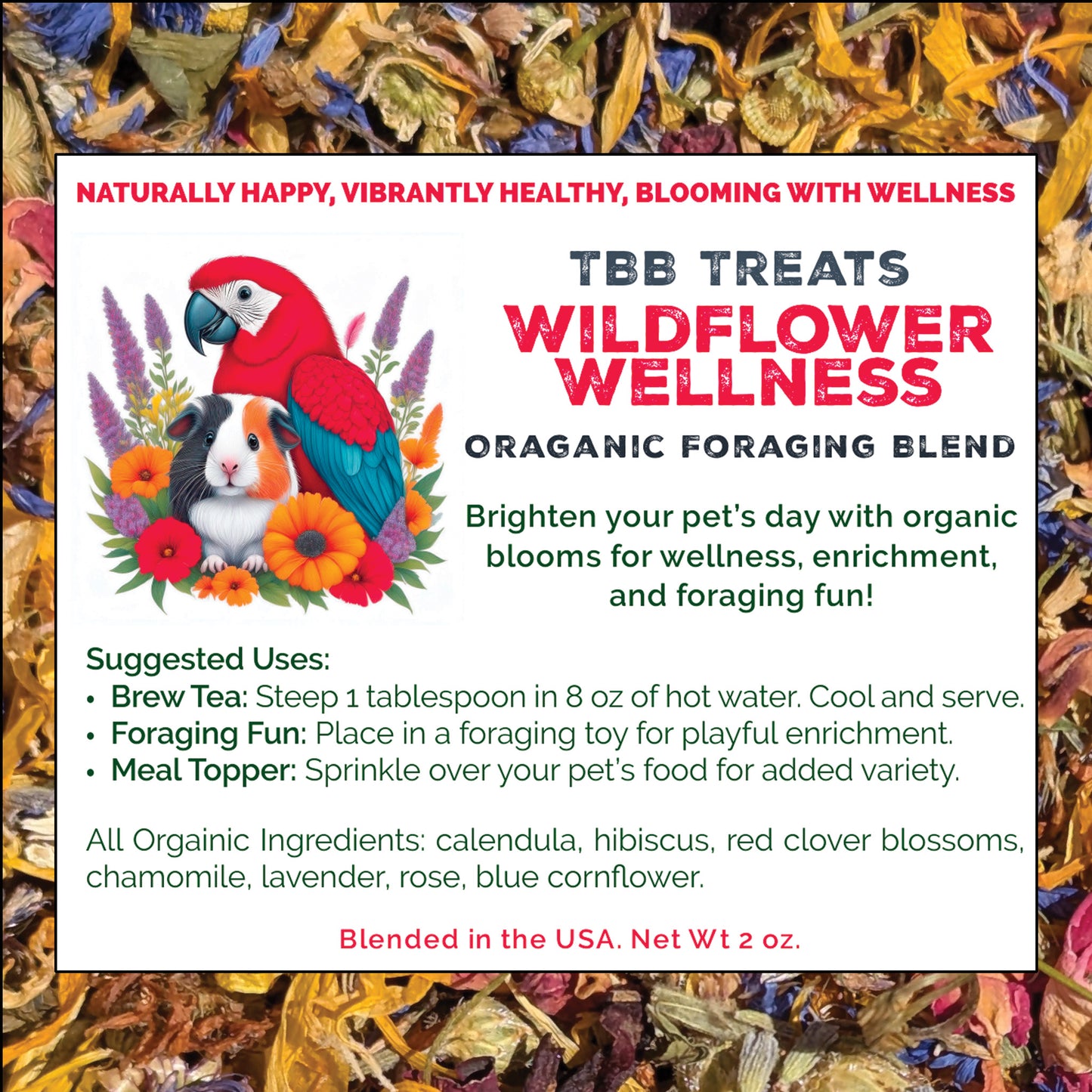 Wildflower Wellness - 100% organic herbal bird food